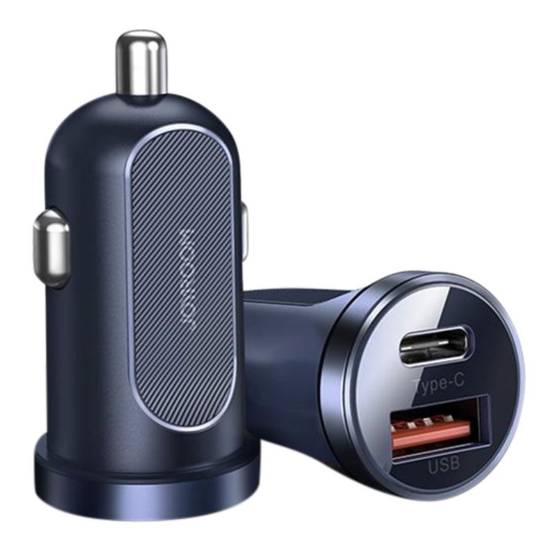 JOYROOM Joyroom Mini 30W 5A PD QC USB-C / USB Billaddare - Mörk Blå