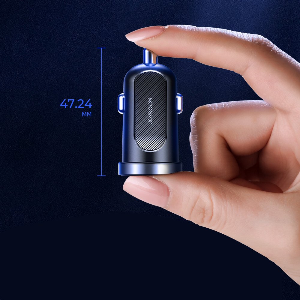 JOYROOM Joyroom Mini 30W 5A PD QC USB-C / USB Billaddare - Mörk Blå