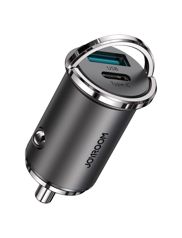 JOYROOM Joyroom Mini 45W 5A PD QC USB-C / USB Billaddare - Grå