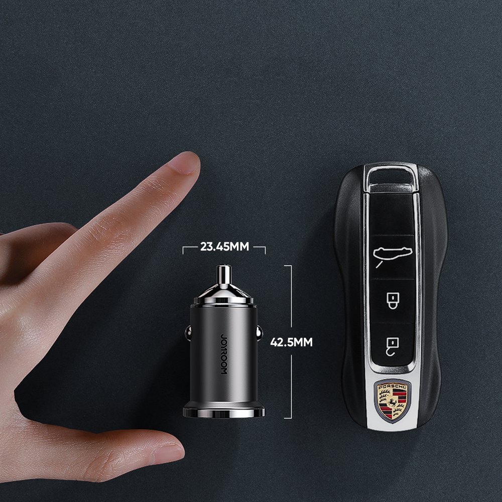 JOYROOM Joyroom Mini 45W 5A PD QC USB-C / USB Billaddare - Grå