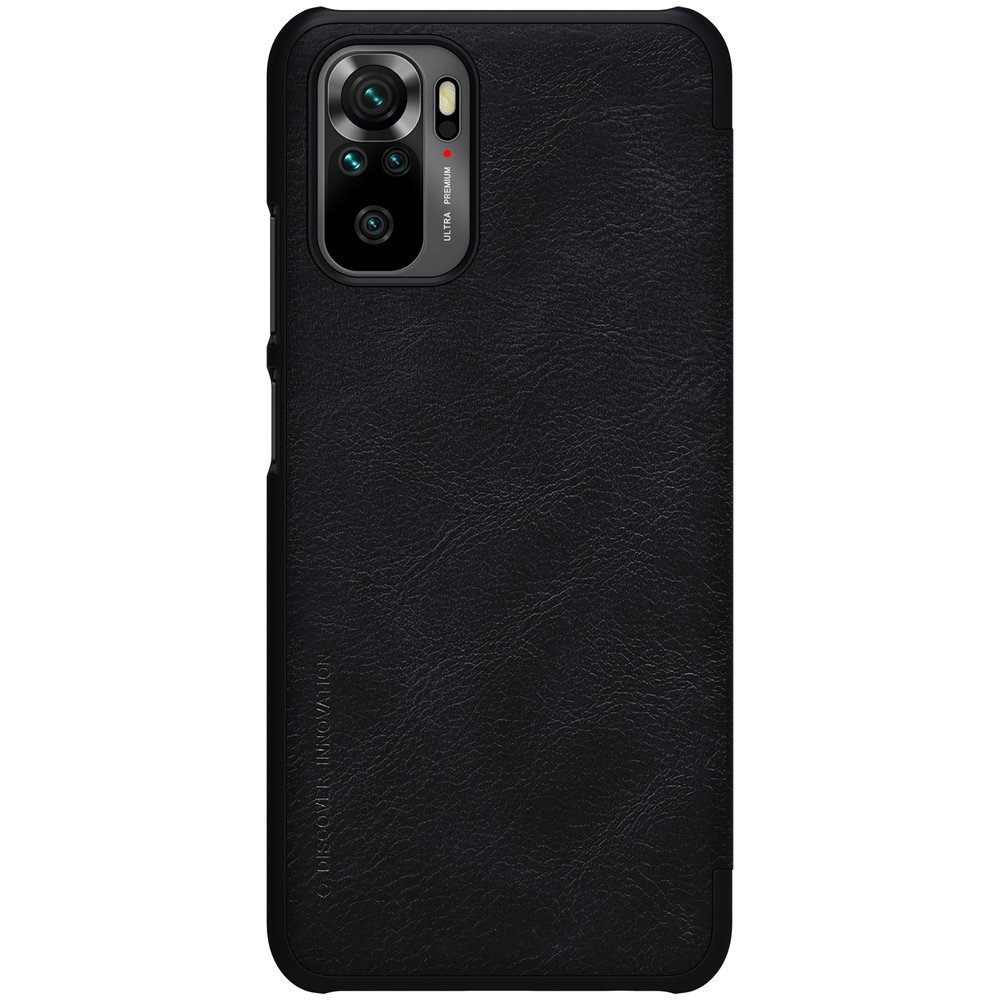 NILLKIN Xiaomi Redmi Note 10S - NILLKIN Qin Läder Fodral - Svart
