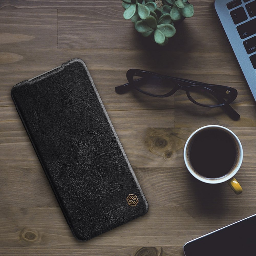 NILLKIN Xiaomi Redmi Note 10S - NILLKIN Qin Läder Fodral - Svart