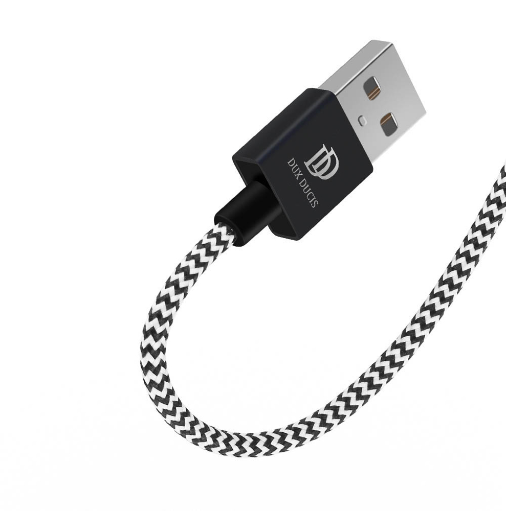 DUX DUCIS DUX DUCIS 3M Lightning Kabel Quick Charge - Svart/Vit