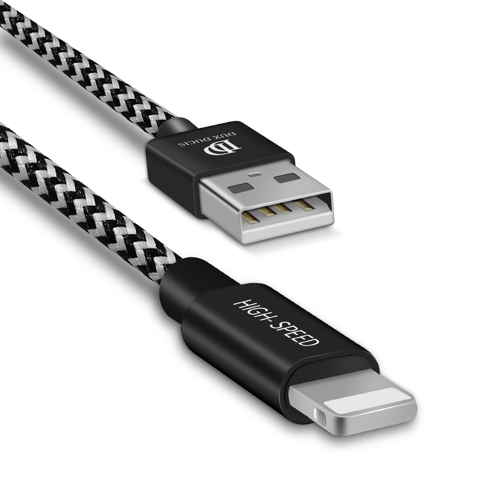 DUX DUCIS DUX DUCIS 1M Lightning Kabel Quick Charge - Svart/Vit