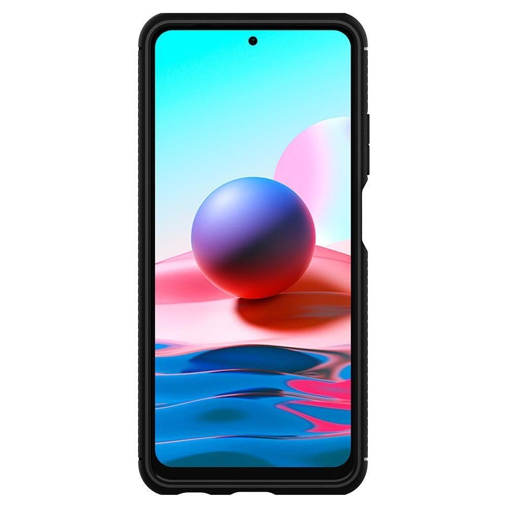 Spigen Xiaomi Redmi Note 10S - Spigen Rugged Armor Skal - Matt Svart
