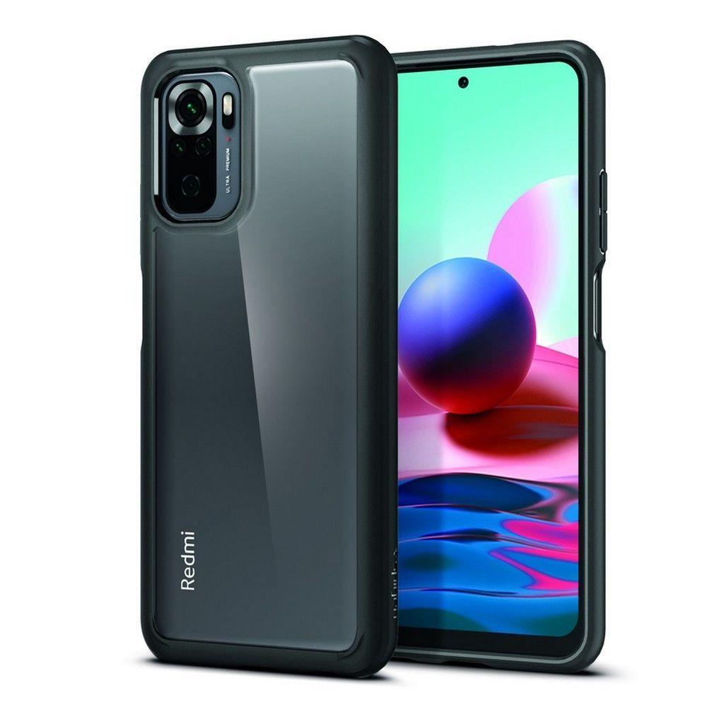 Spigen Xiaomi Redmi Note 10S - Spigen Ultra Hybrid Skal - Matt Svart