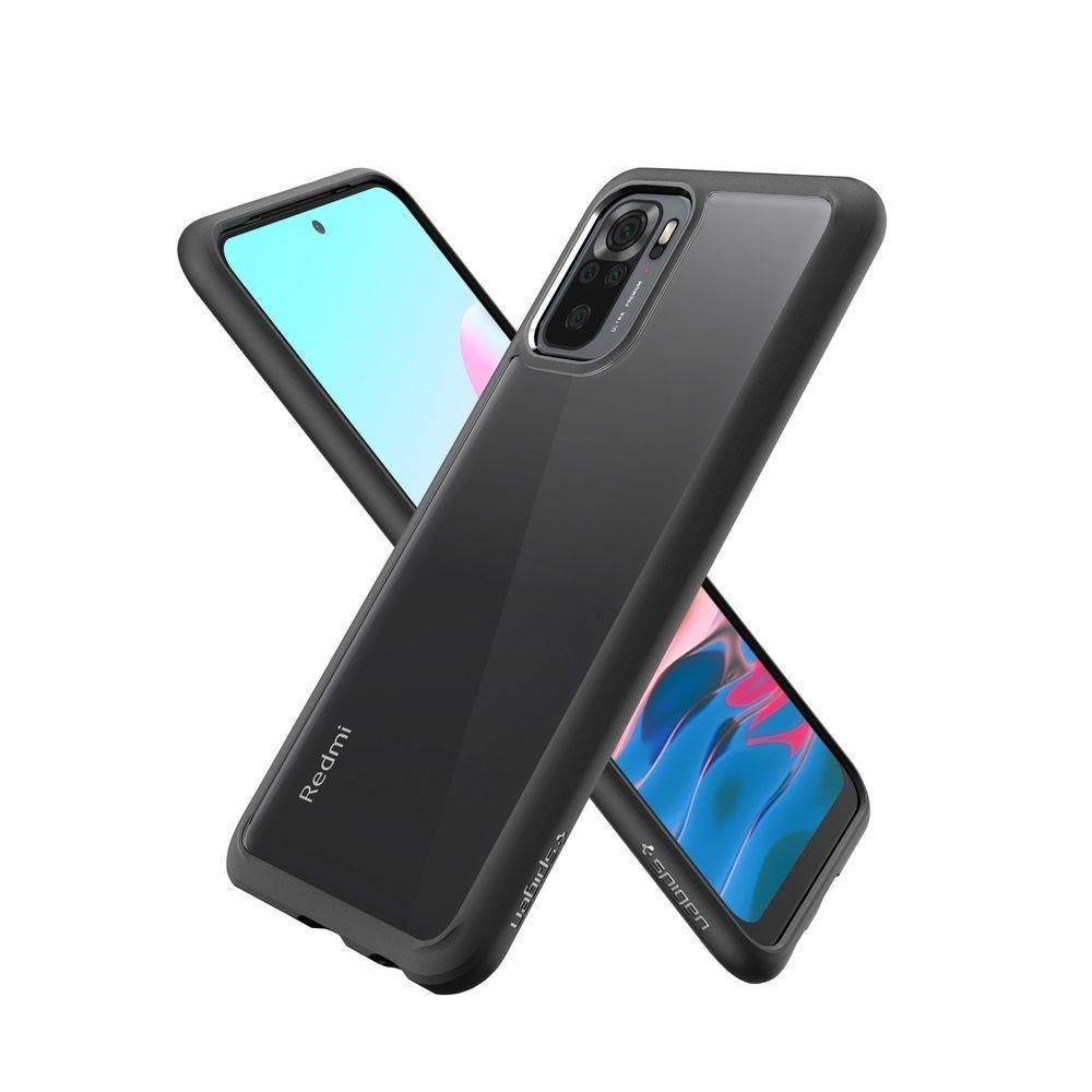 Spigen Xiaomi Redmi Note 10S - Spigen Ultra Hybrid Skal - Matt Svart