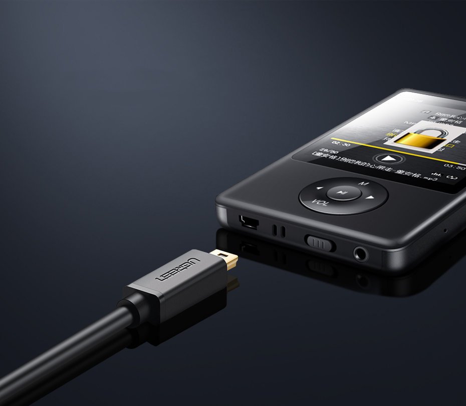 UGREEN Ugreen 1.5m USB-A - USB Mini-B 5 Pin Laddningskabel Svart