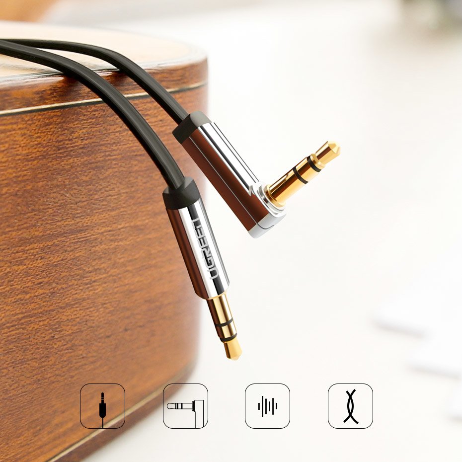 UGREEN Ugreen 3m 3.5 mm AUX Ljudkabel Trasselfri Silver