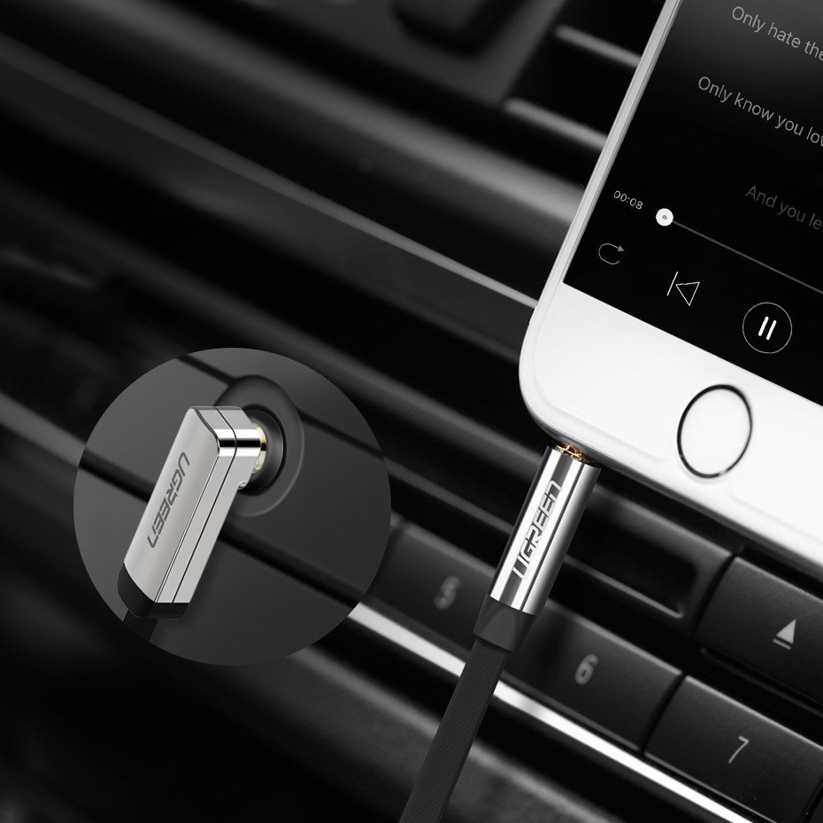 UGREEN Ugreen 5m 3.5 mm AUX Ljudkabel Trasselfri Silver