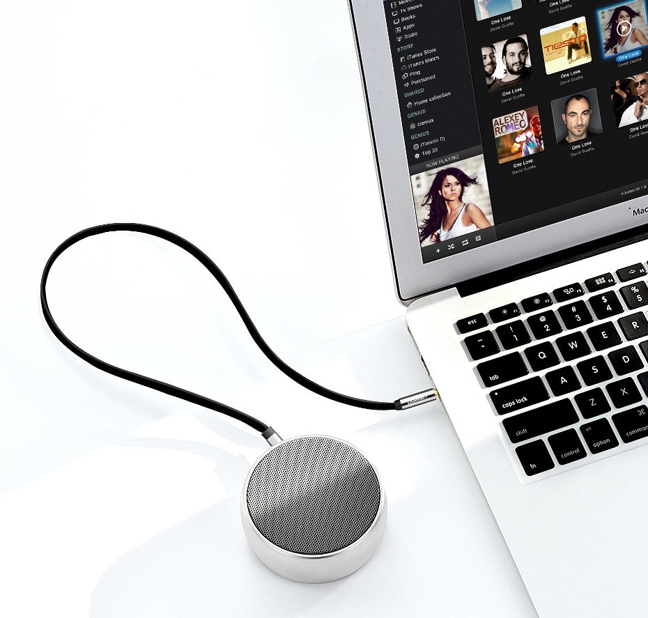 UGREEN Ugreen 5m 3.5 mm AUX Ljudkabel Trasselfri Silver
