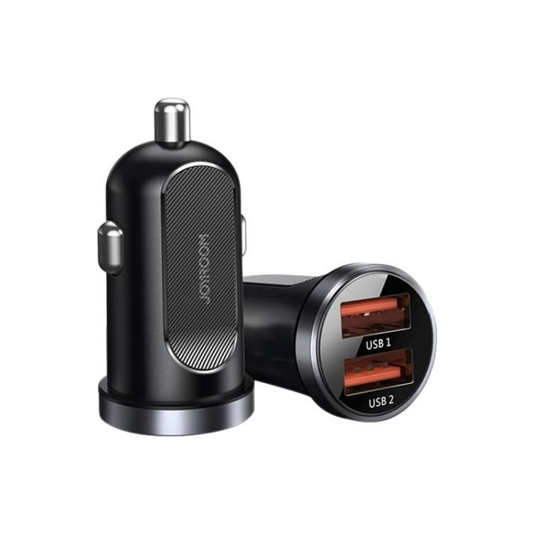 JOYROOM Joyroom 30W Mini Billaddare 2x USB-A PD QC Svart