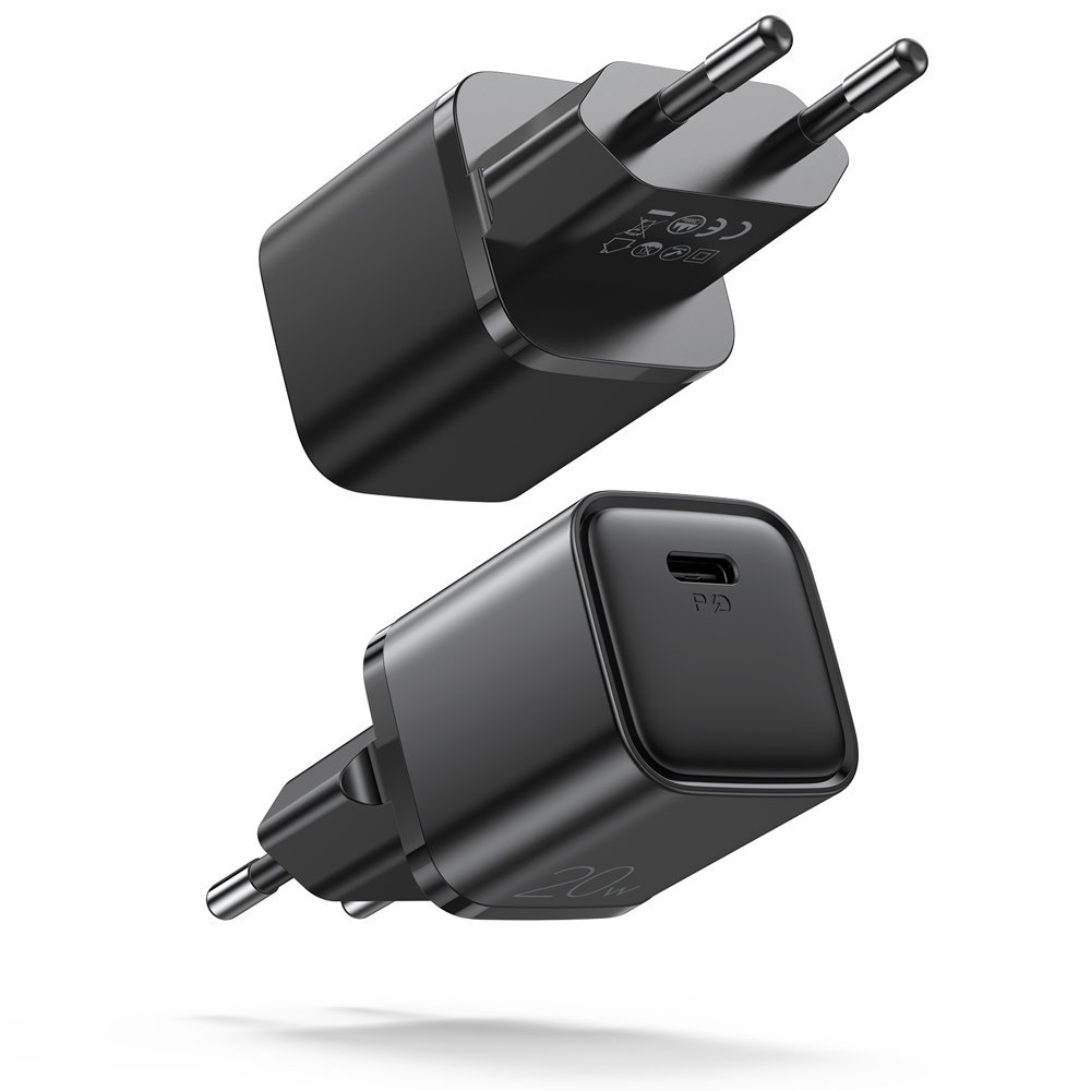 JOYROOM Joyroom 20W USB-C PD QC Väggladdare Svart