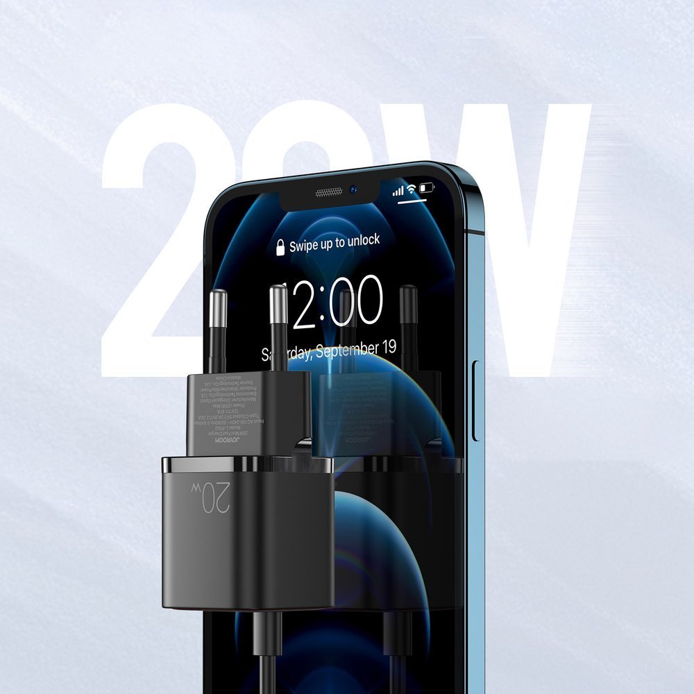 JOYROOM Joyroom 20W USB-C PD QC Väggladdare Svart