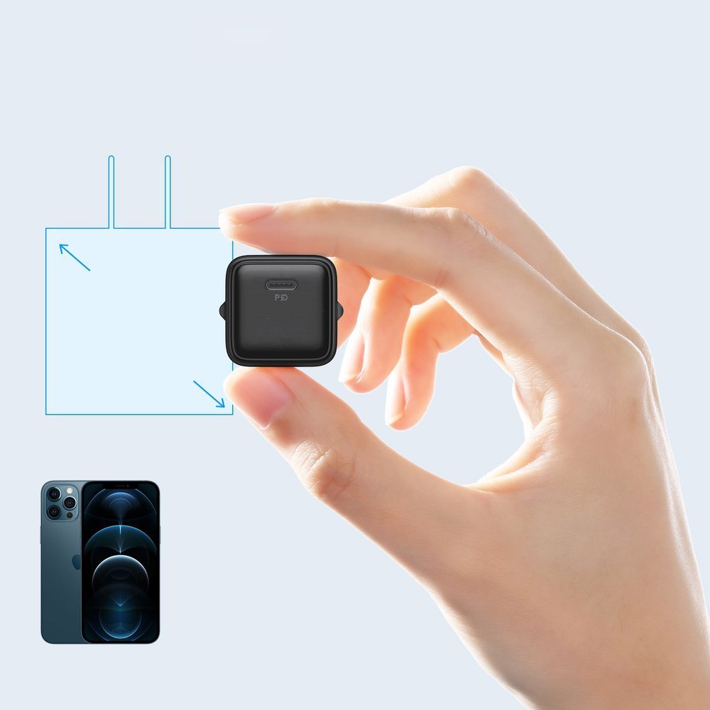 JOYROOM Joyroom 20W USB-C PD QC Väggladdare Svart