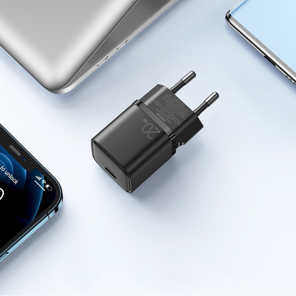 JOYROOM Joyroom 20W USB-C PD QC Väggladdare Svart