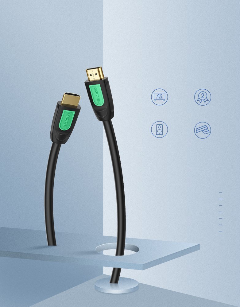 UGREEN Ugreen 5m HDMI Kabel 19 Pin 4K 30Hz Svart