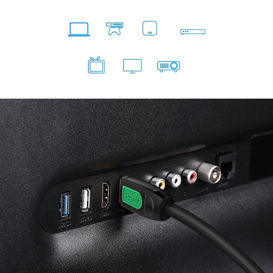 UGREEN Ugreen 5m HDMI Kabel 19 Pin 4K 30Hz Svart