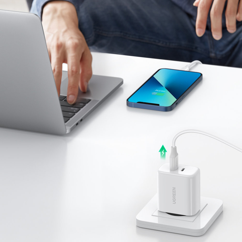 UGREEN Ugreen 40W 2x USB-C PD Snabbladdare Väggladdare Vit