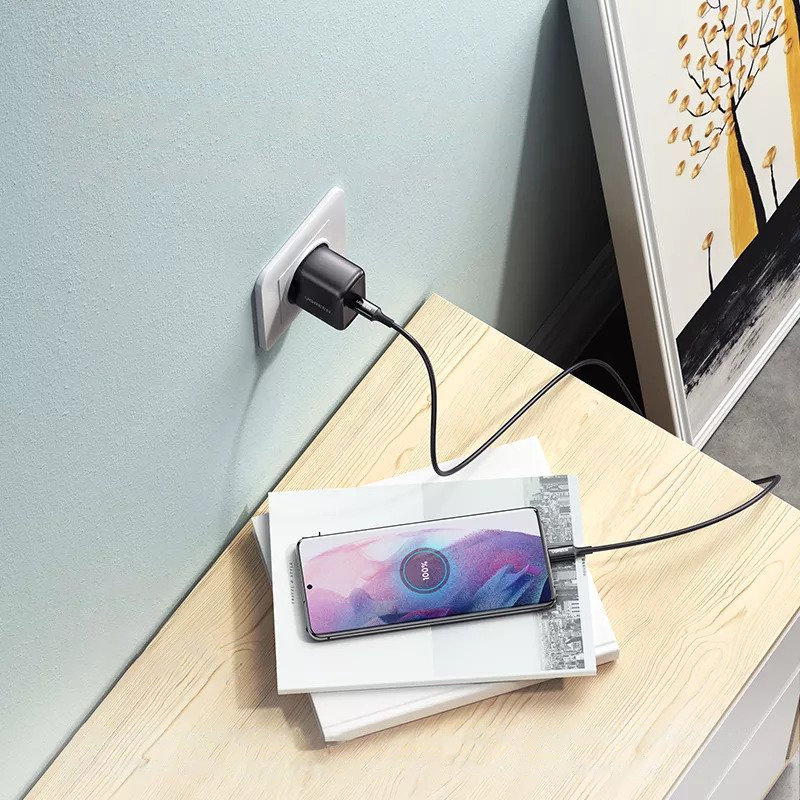 UGREEN Ugreen 25W USB-C Snabbladdare + 2m USB-C - USB-C kabel Svart