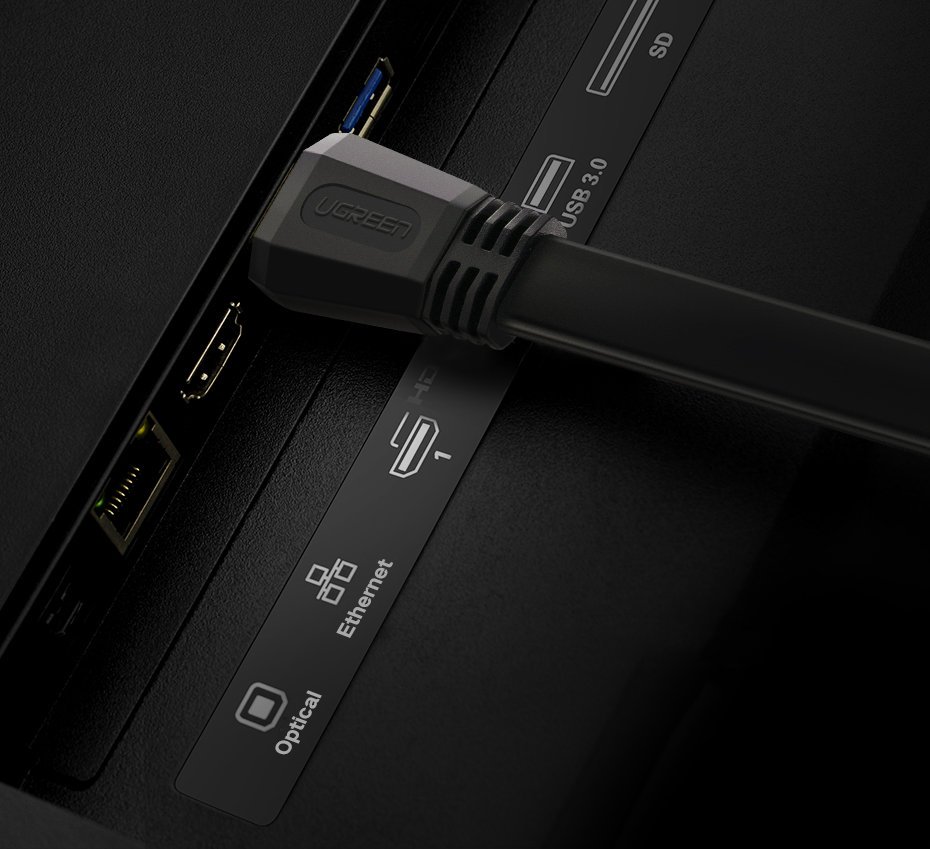 UGREEN Ugreen 3m HDMI Flat Kabel 4K 60Hz 18 Gbps Svart