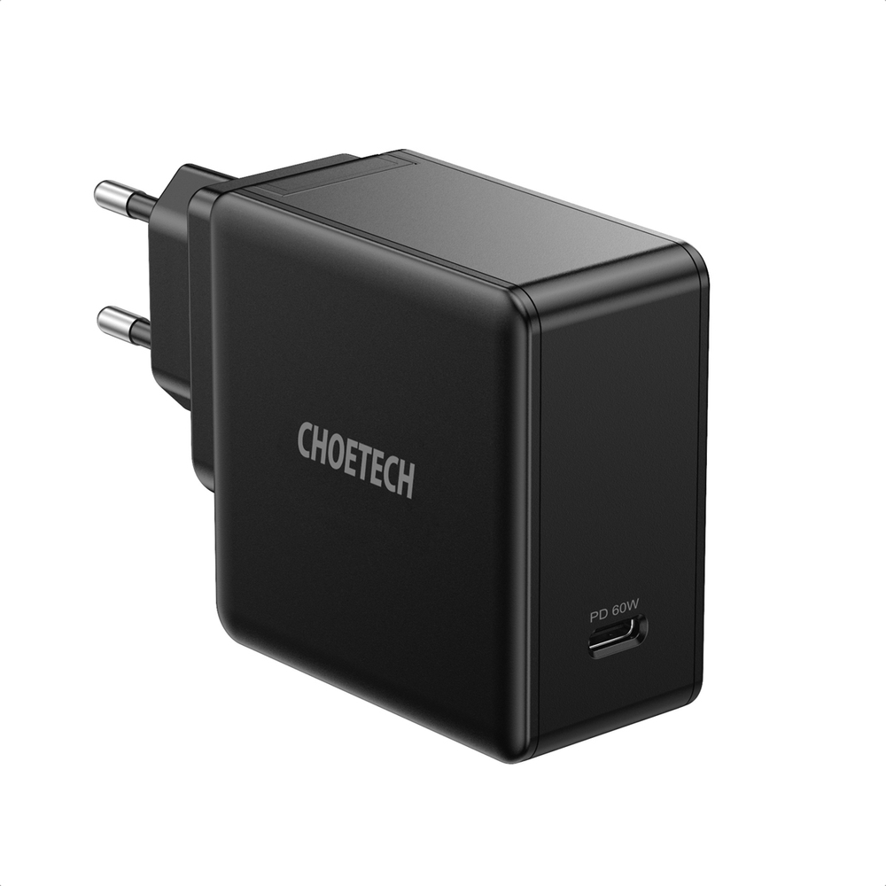 Choetech Choetech 60W USB-C PD Väggladdare Snabbladdning Svart