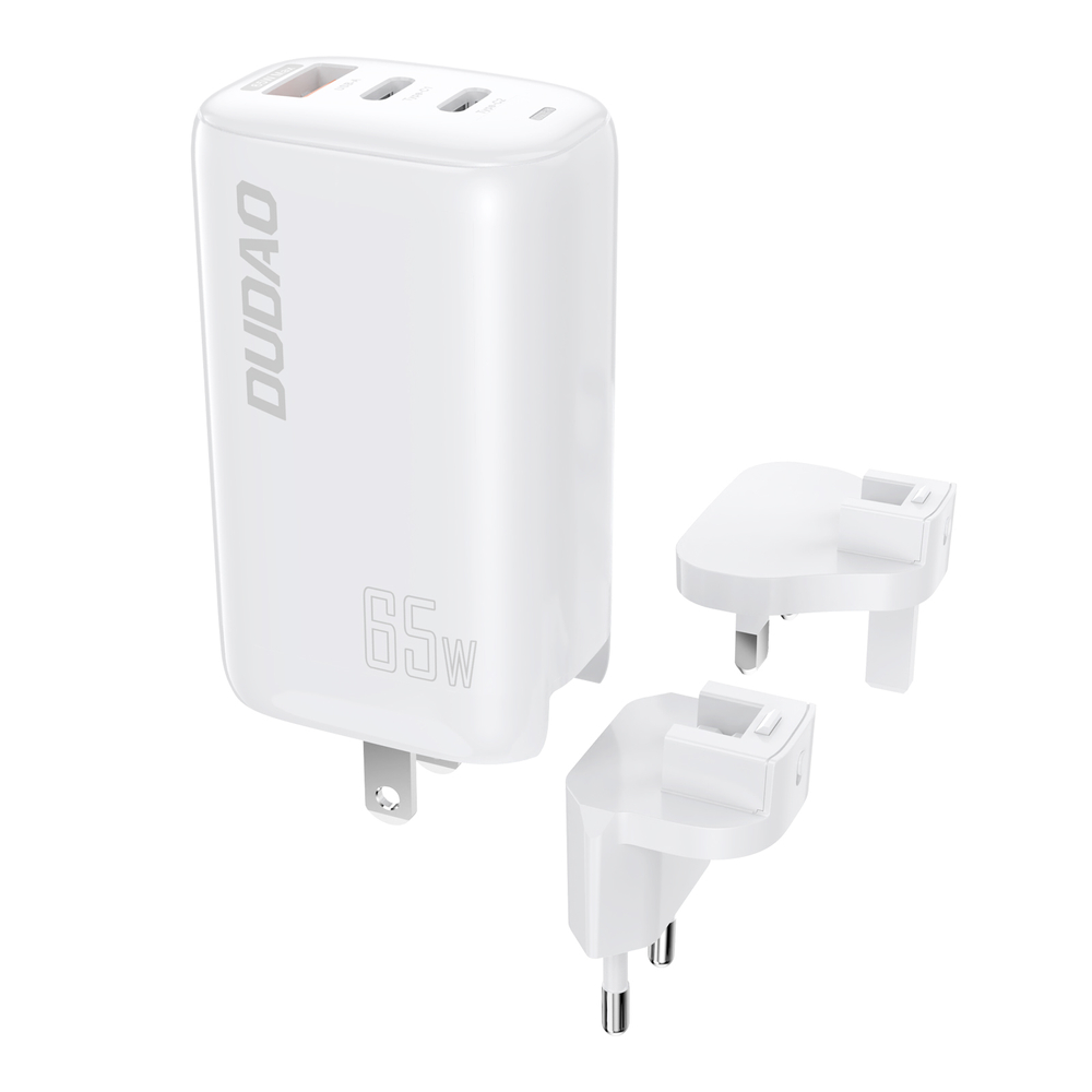 DUDAO Dudao 65W GaN 3in1 Reseadapter Laddare PD QC Vit