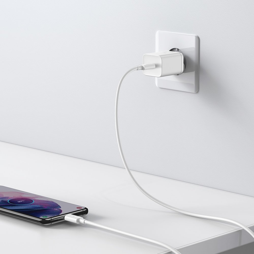 BASEUS Baseus Super Si 25W PD QC Väggladdare USB-C Vit