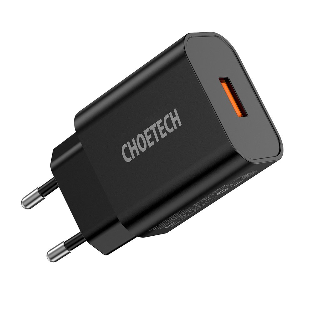 Choetech Choetech 18W PD USB-A Väggladdare Svart