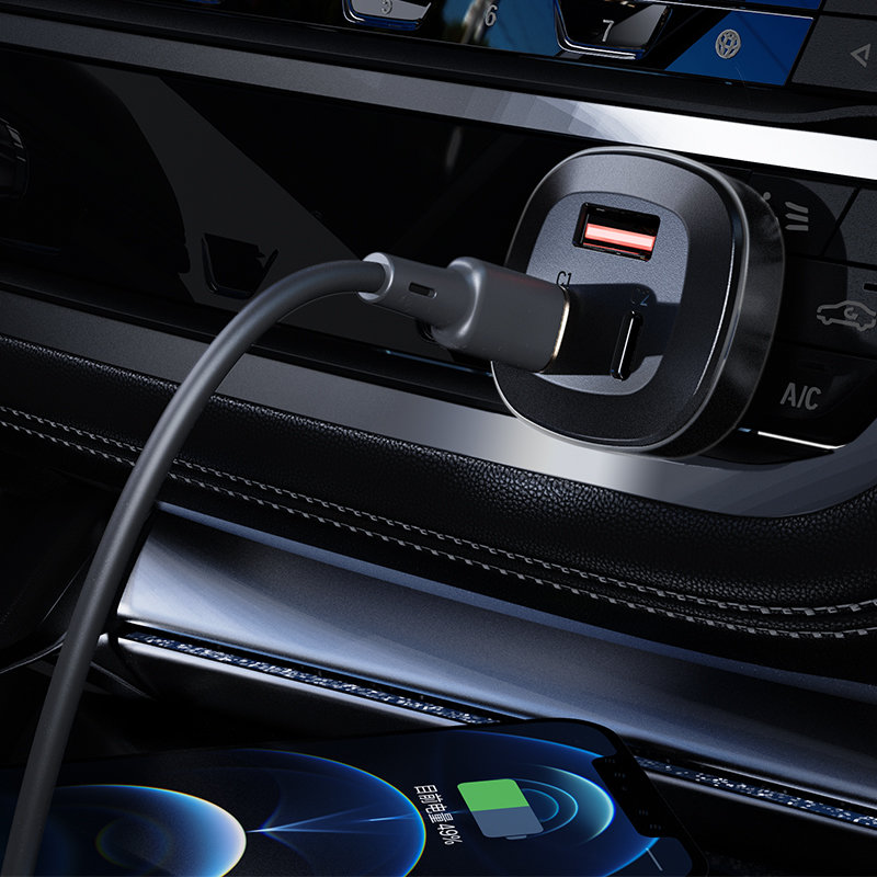 Acefast Acefast 66W PD PPS QC Billaddare 2x USB-C / USB-A Svart