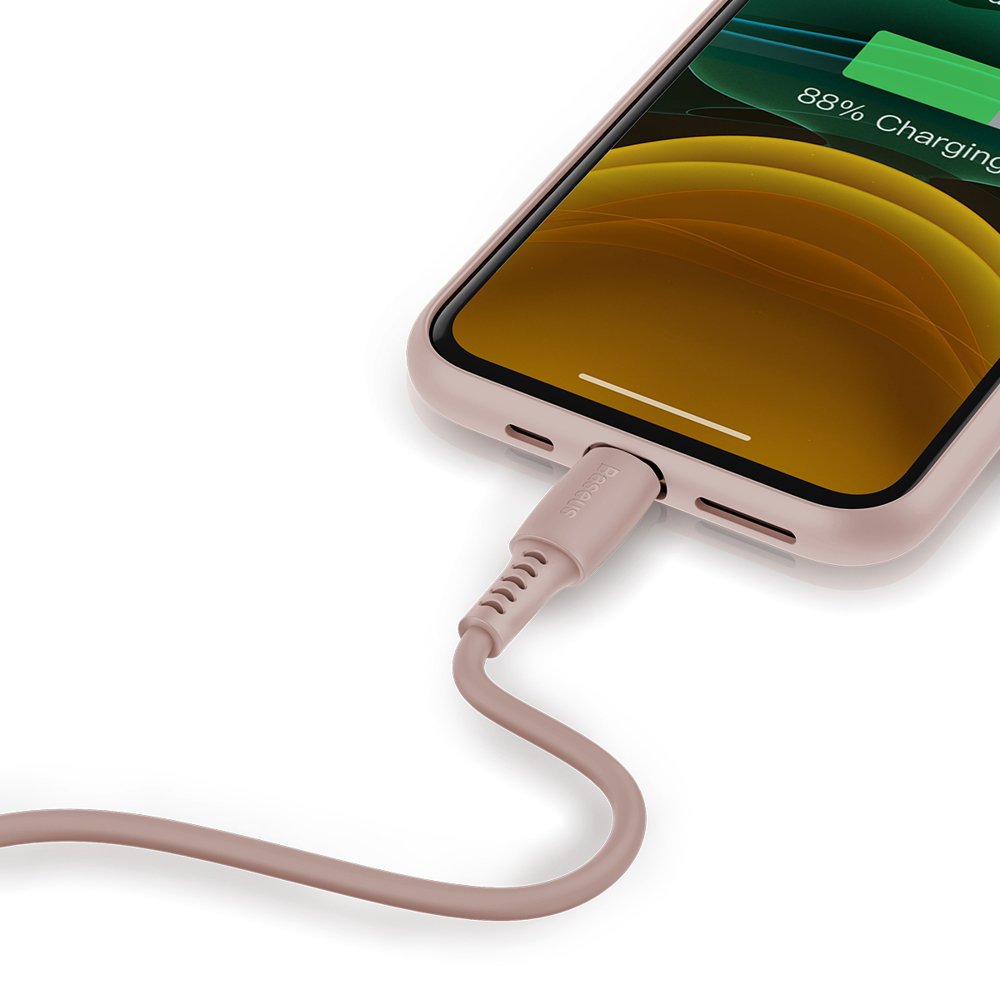 BASEUS BASEUS 1.2m Lightning Kabel 2.4A - Rosa