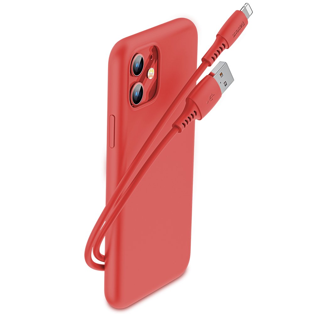 BASEUS BASEUS 1.2m Lightning Kabel 2.4A - Röd