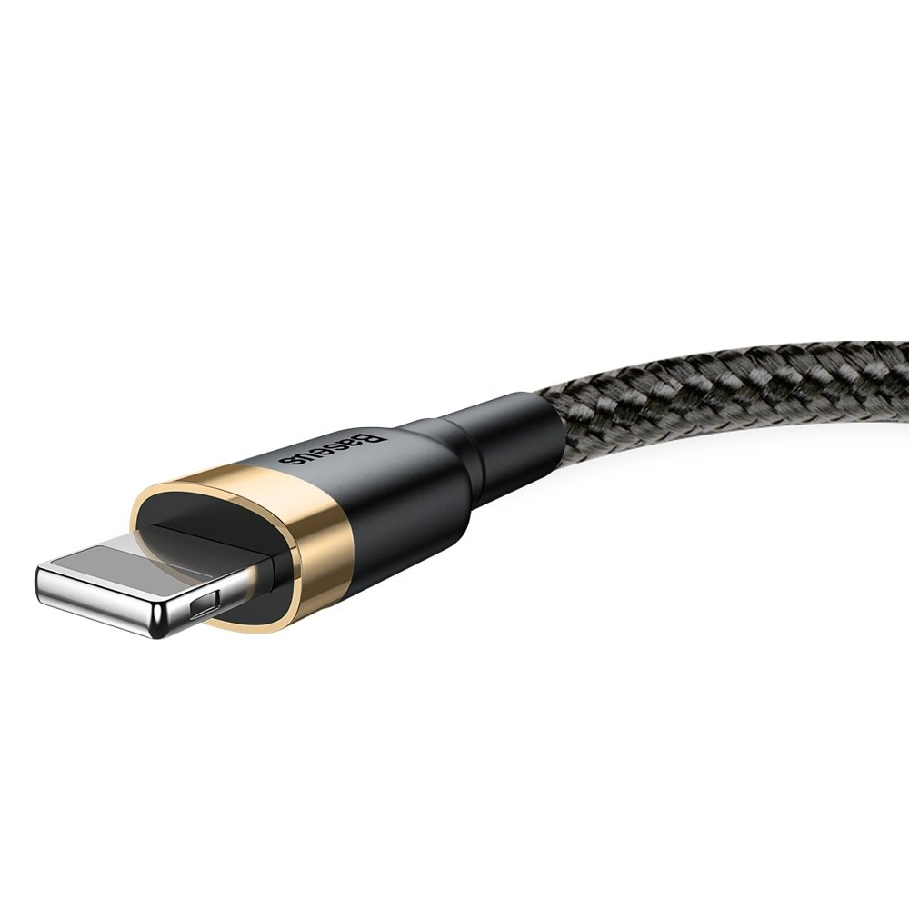 BASEUS BASEUS 3m Lightning Nylon Kabel - Svart/Guld