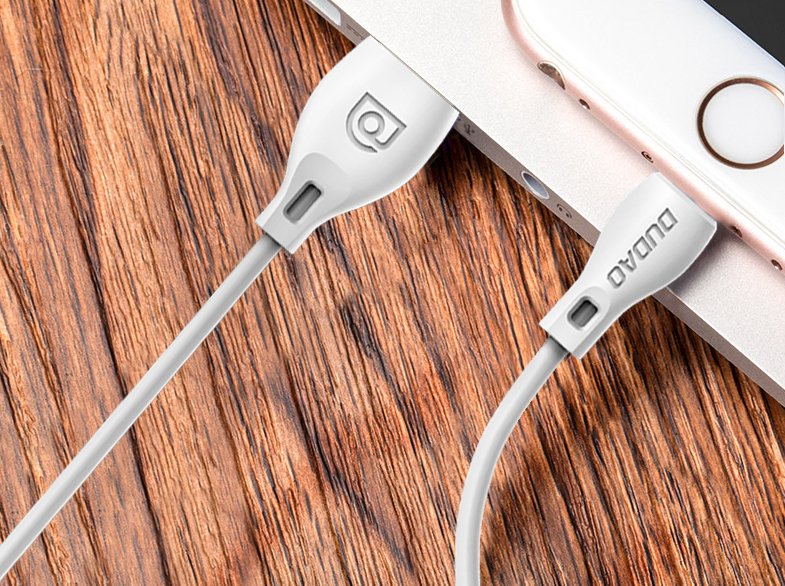 DUDAO Dudao 2m Lightning Kabel 2.4A - Vit