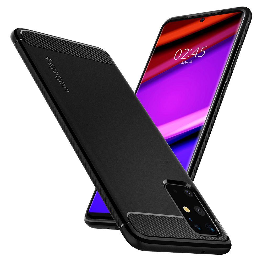 Spigen Samsung Galaxy S20 Plus - Spigen Rugged Armor - Matt Svart