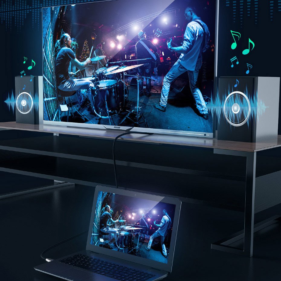BASEUS Baseus 1m HDMI 4K 60 Hz Flätad Nylon - Svart