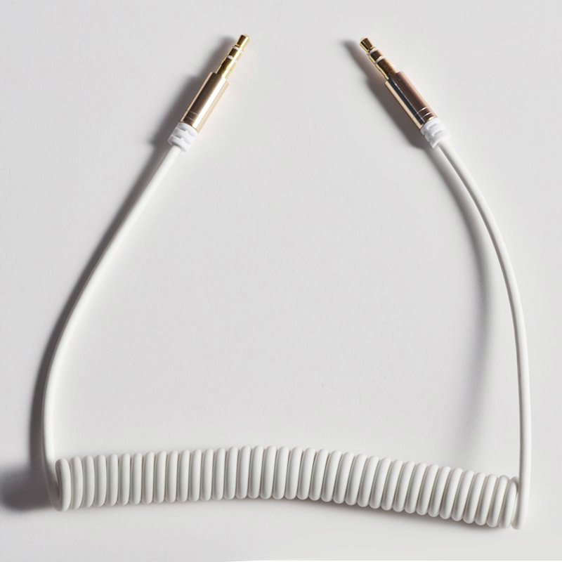 DUDAO DUDAO 3.5 mm AUX 150 cm Utdragbar Kabel - Vit