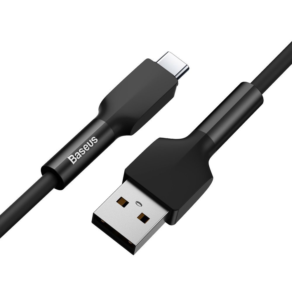 BASEUS Baseus Silica Gel 2m 2A USB-C Kabel - Svart