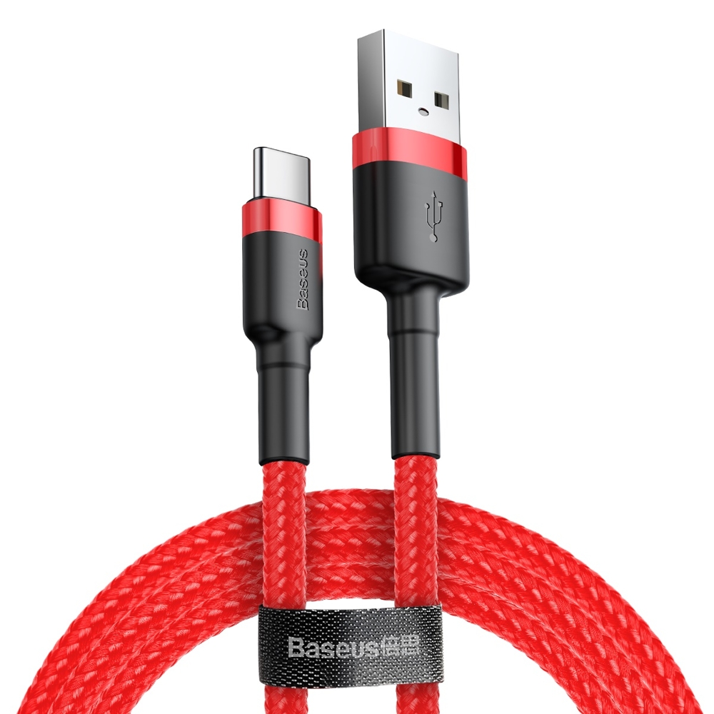 BASEUS Baseus Cafule 2m USB-C QC3.0 Laddningskabel - Röd