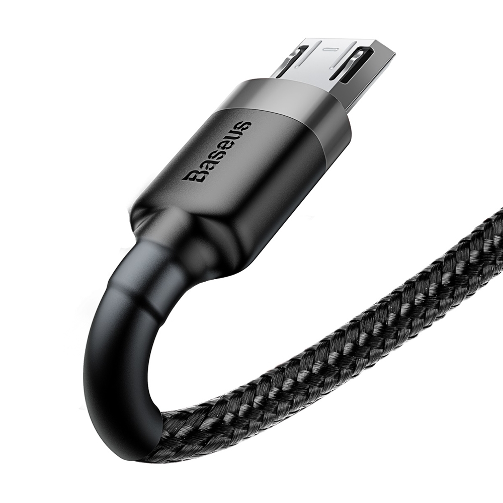 BASEUS Baseus Cafule 1m Micro USB QC3.0 Laddningskabel - Svart/Grå