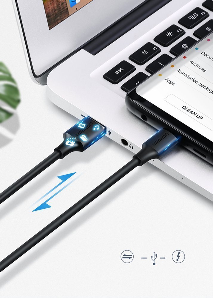 UGREEN Ugreen 3A 3m USB-C Kabel - Svart