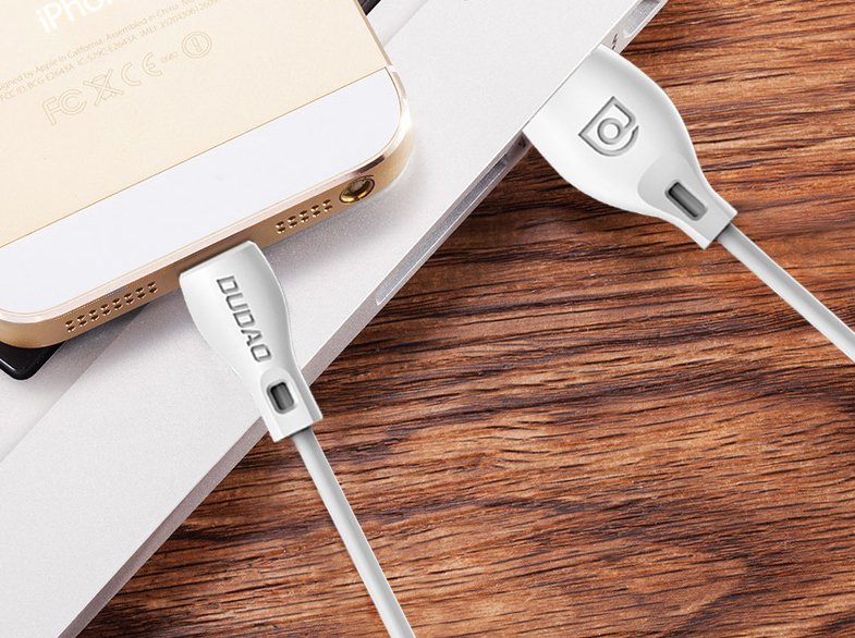 DUDAO Dudao 1m 2.4A Micro USB Laddningskabel - Vit