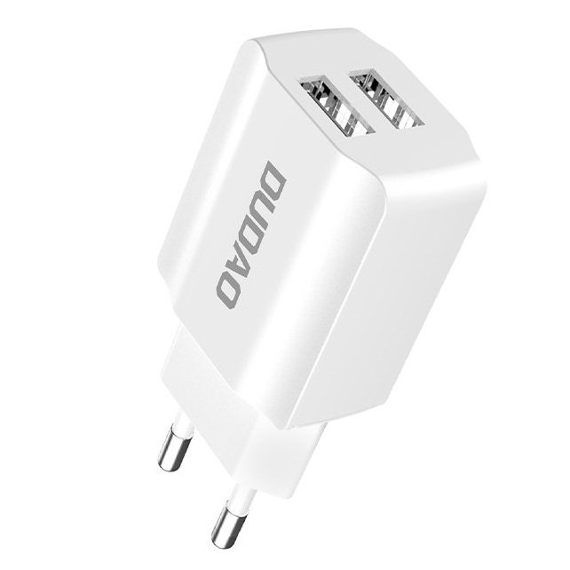 DUDAO Dudao 2x USB-A 2.4A Väggadapter - Vit