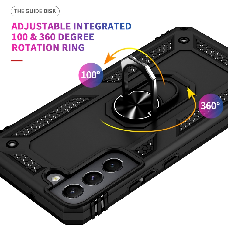  Samsung Galaxy S22 Skal Ring Armor Hybrid Svart