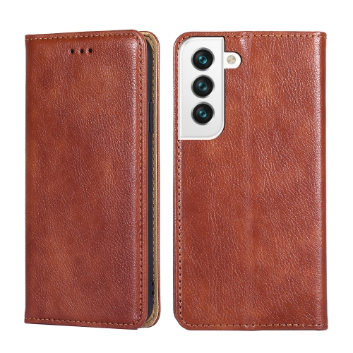  Samsung Galaxy S22 Fodral Flip Läder Brun