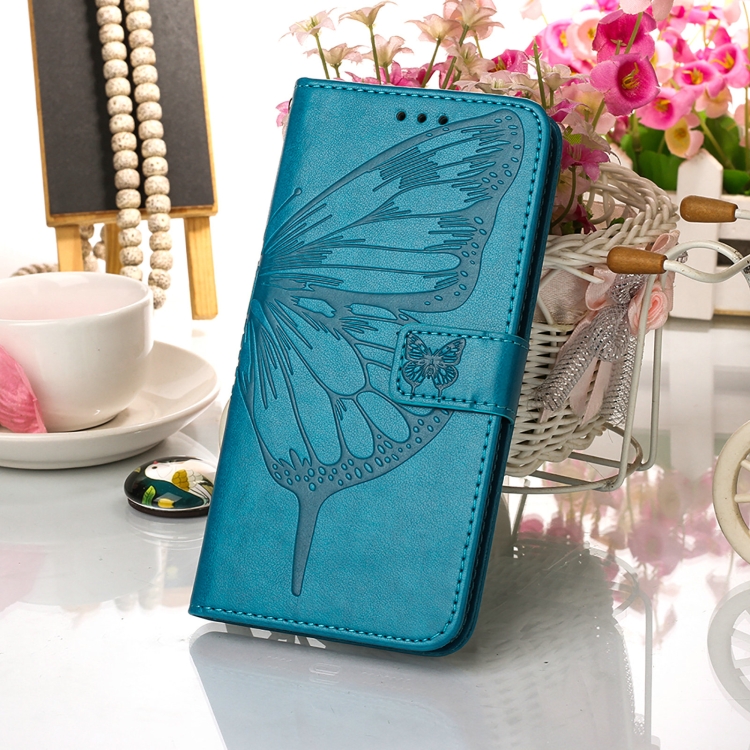  Samsung Galaxy S22 Fodral Butterfly Läder Blå