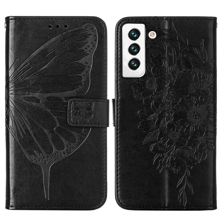  Samsung Galaxy S22 Fodral Butterfly Läder Svart