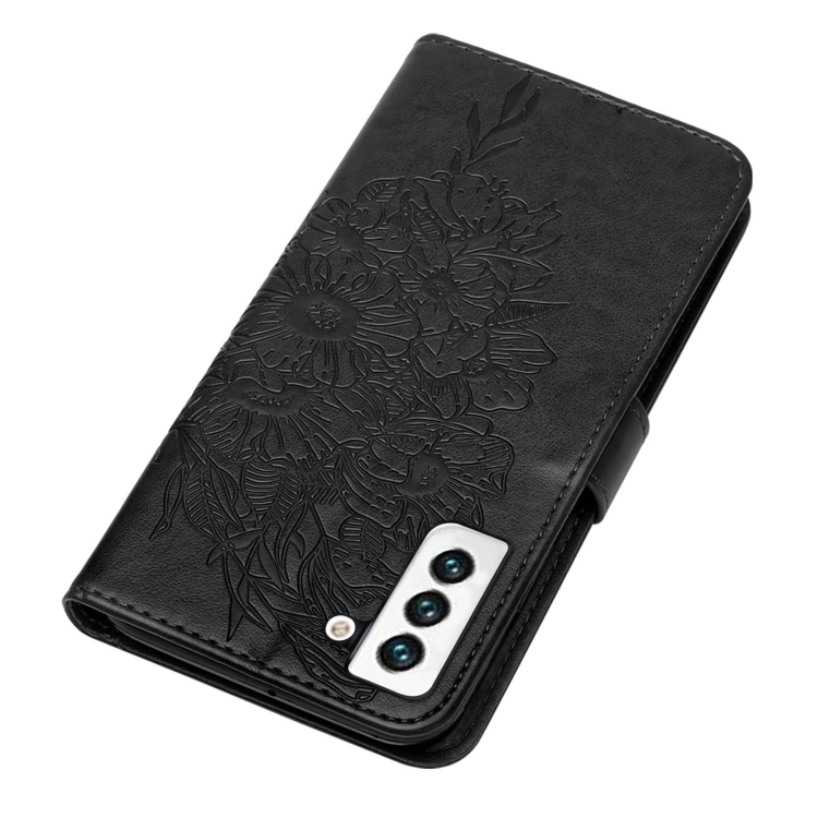  Samsung Galaxy S22 Fodral Butterfly Läder Svart