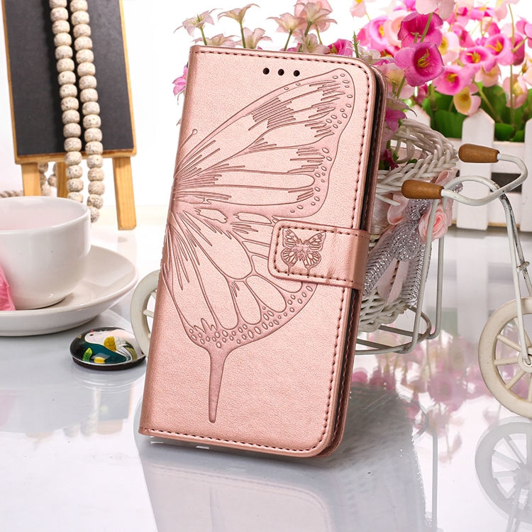  Samsung Galaxy S22 Fodral Butterfly Läder Roséguld