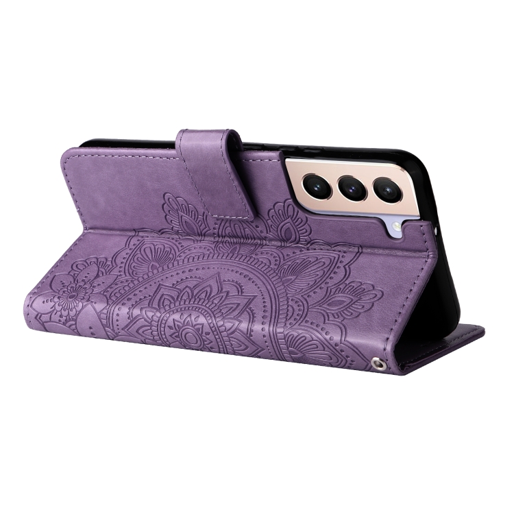  Samsung Galaxy S22 Fodral Mandala Blomma Lila